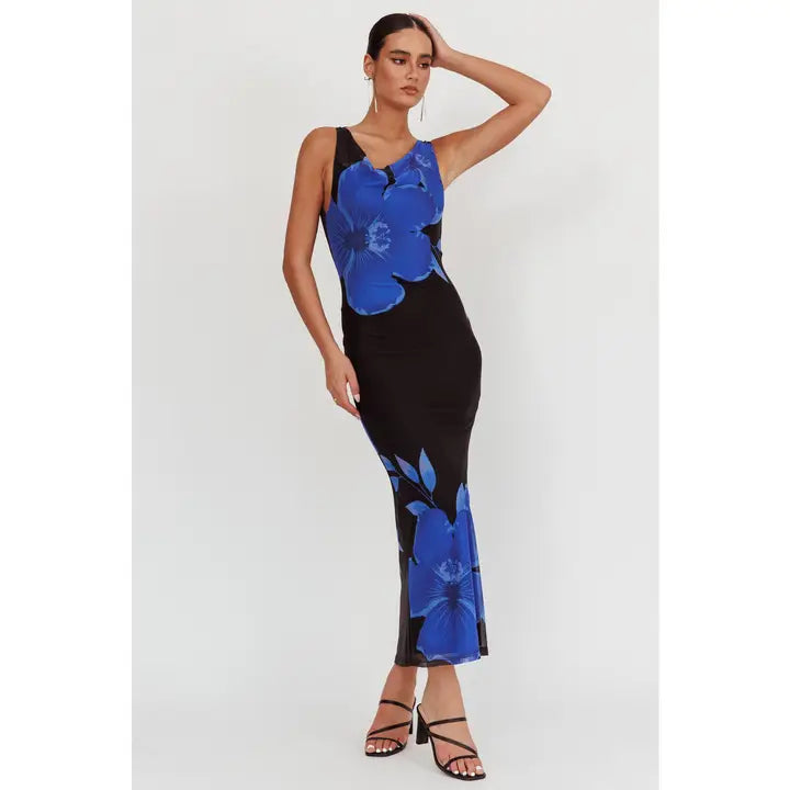 BLUE FLORAL DRESS