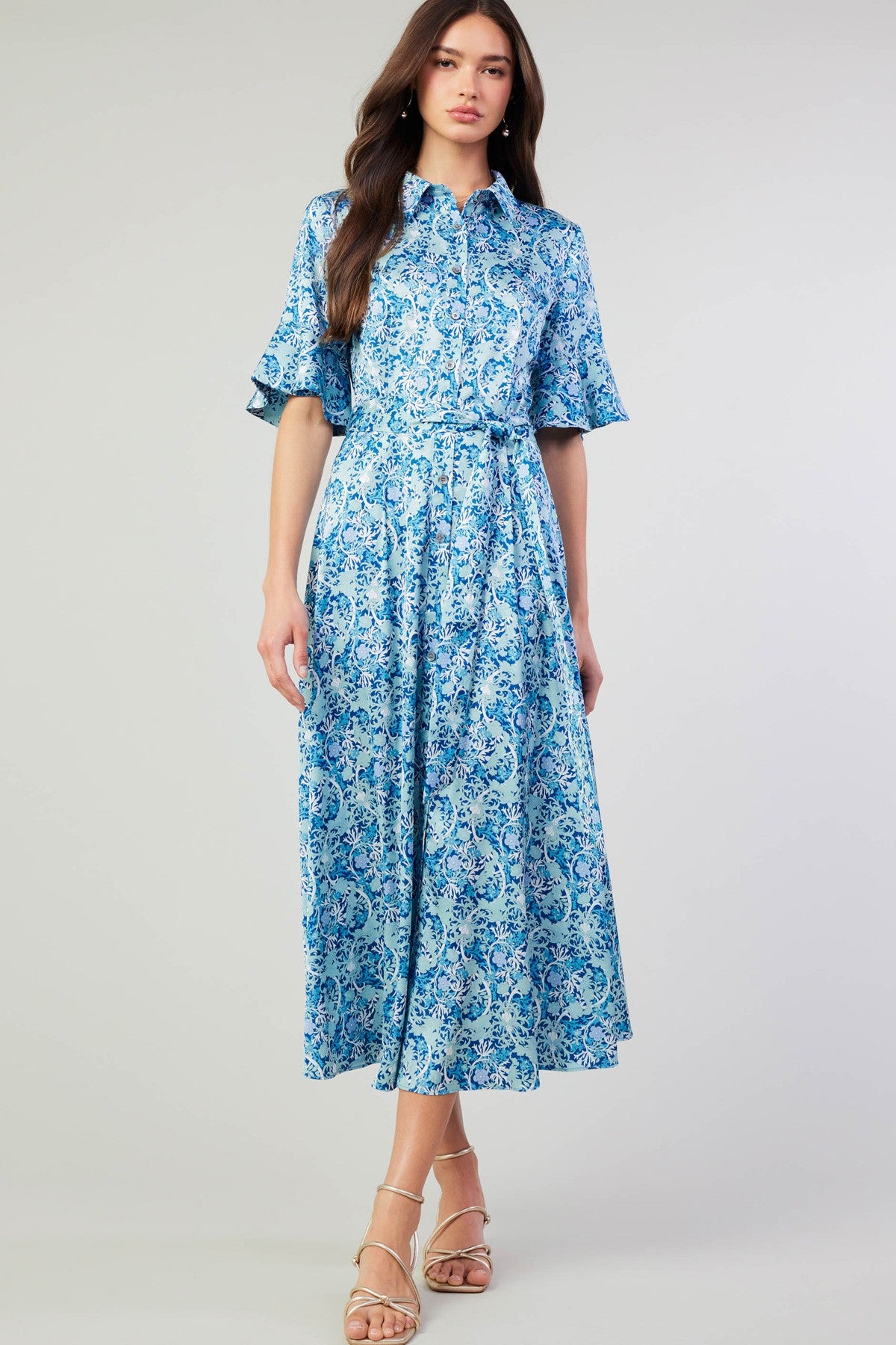 SHORT SLEEVE BUTTON DOWN DRESS