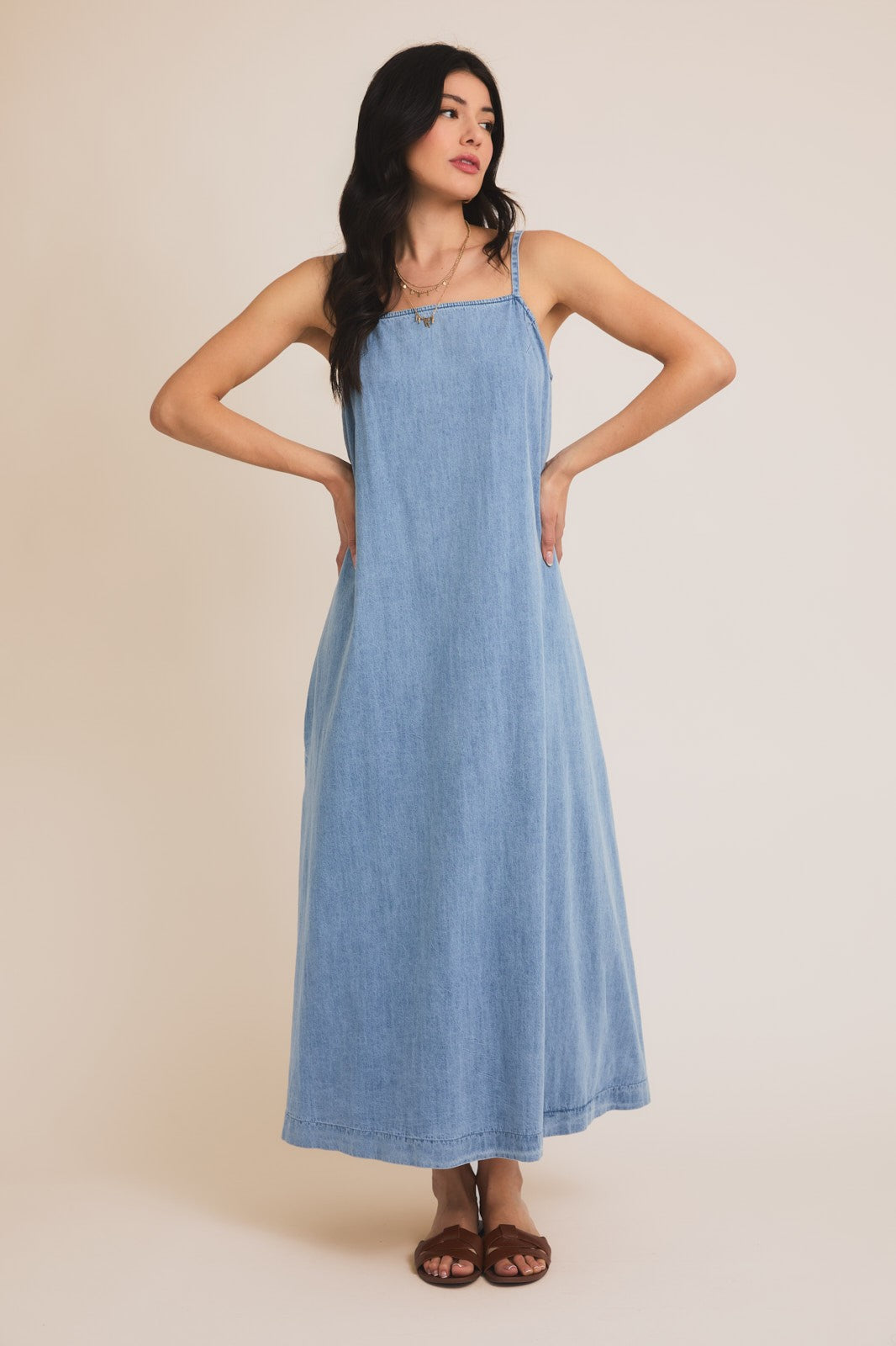 DENIM MAXI DRESS