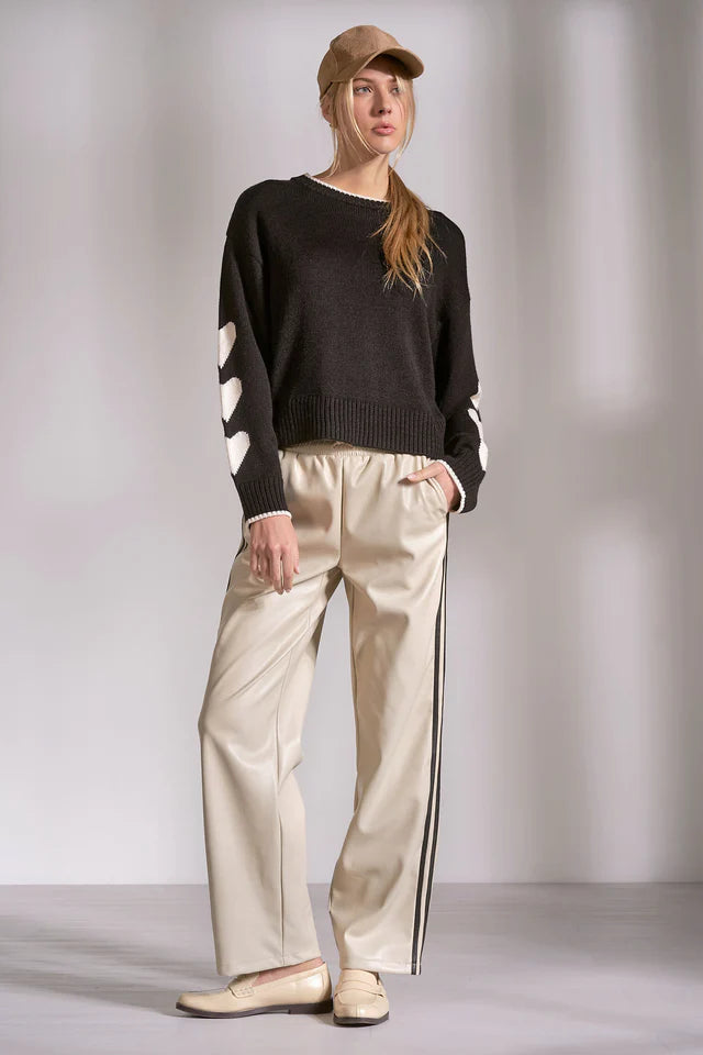 HEART SLEEVE SWEATER