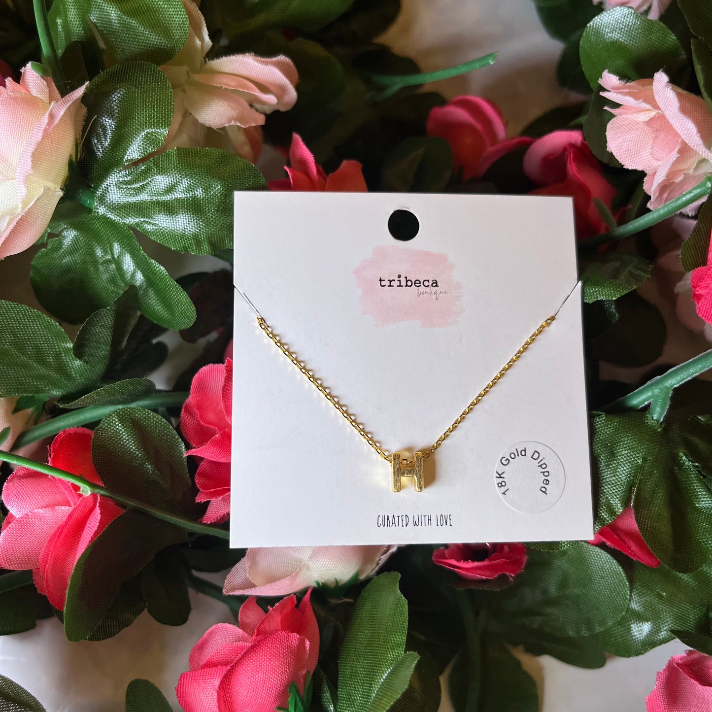 QUARTER INCH INITIAL NECKLACE