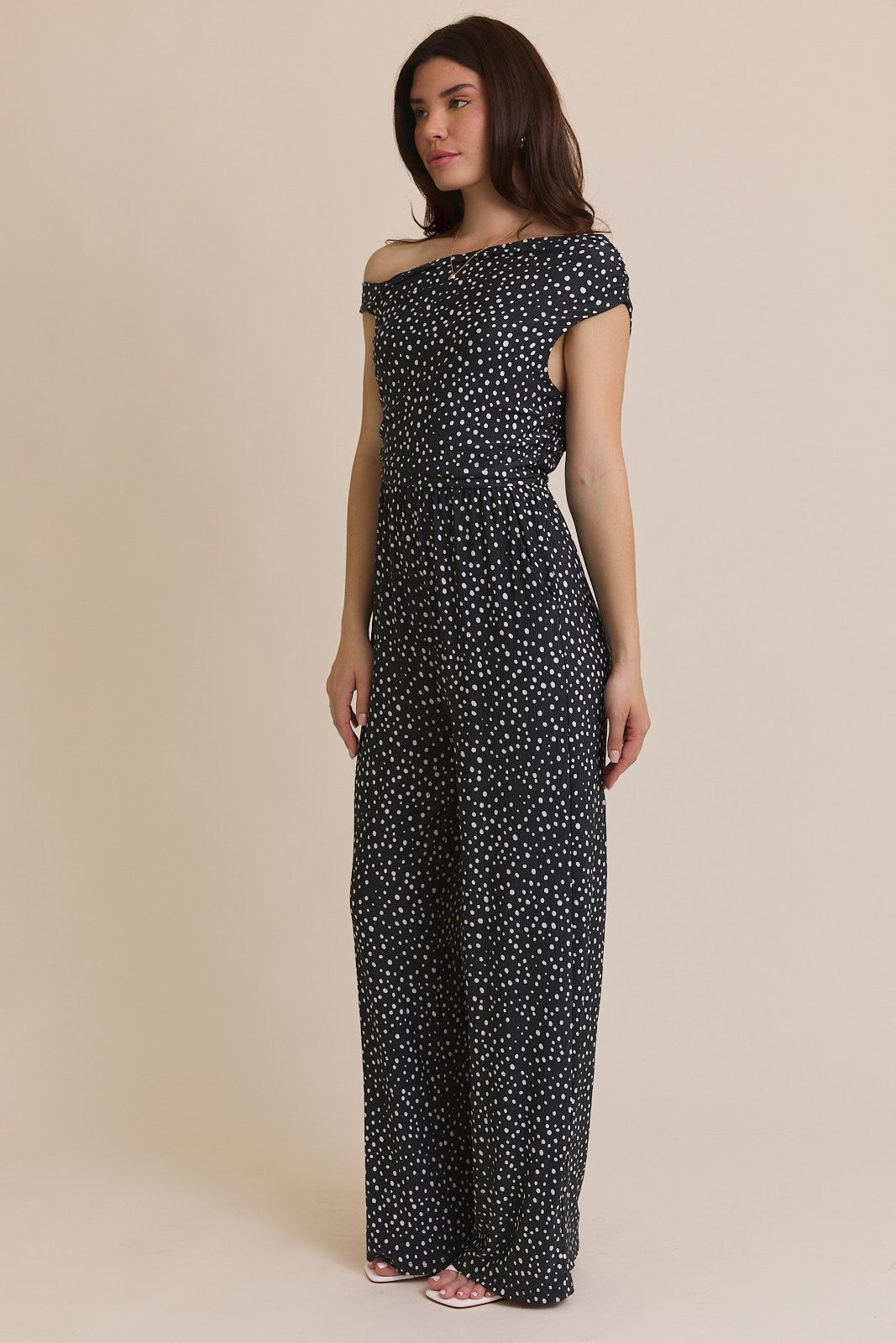 POLKA DOT PRINT JUMPSUIT