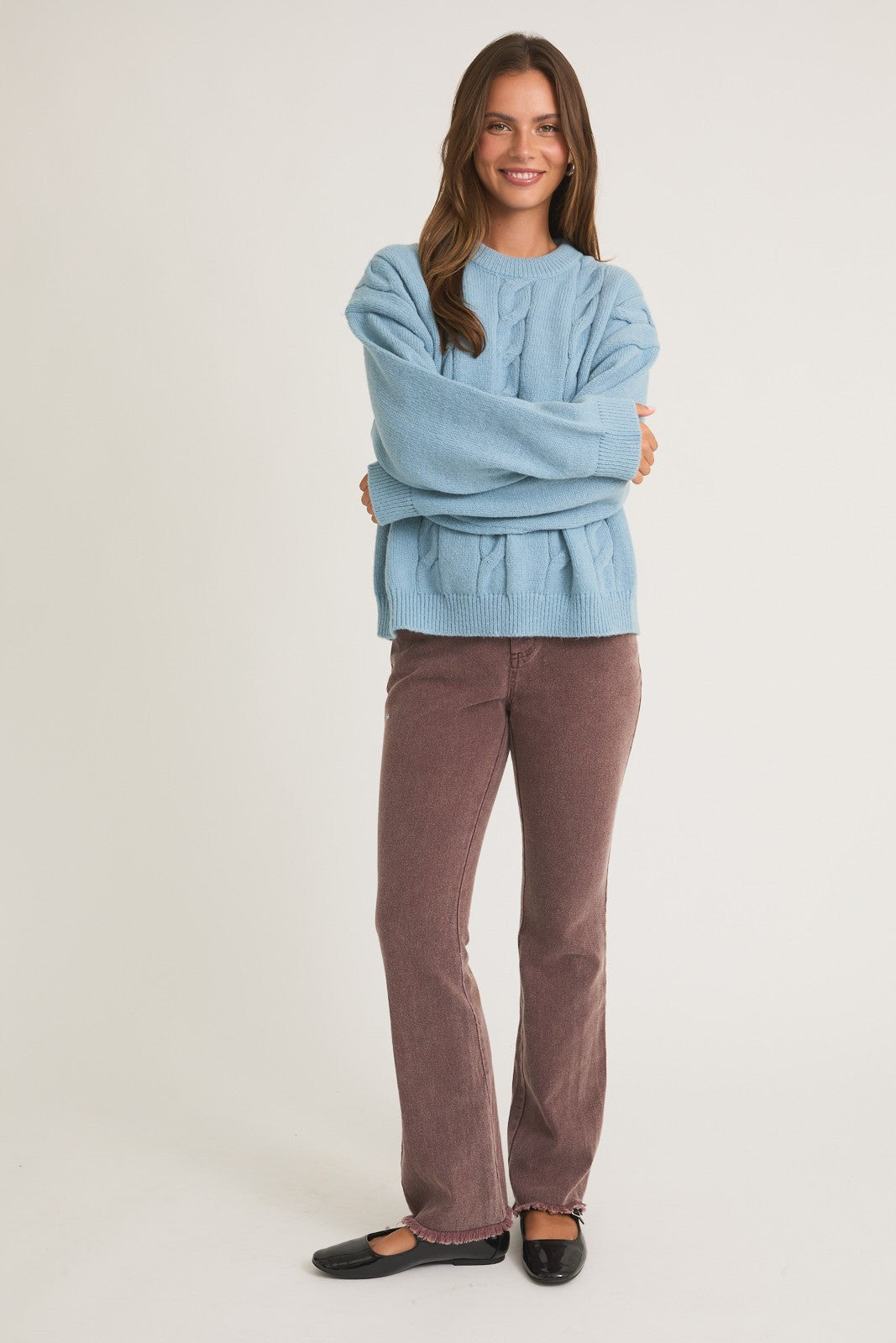 LACE UP DETAIL SWEATER