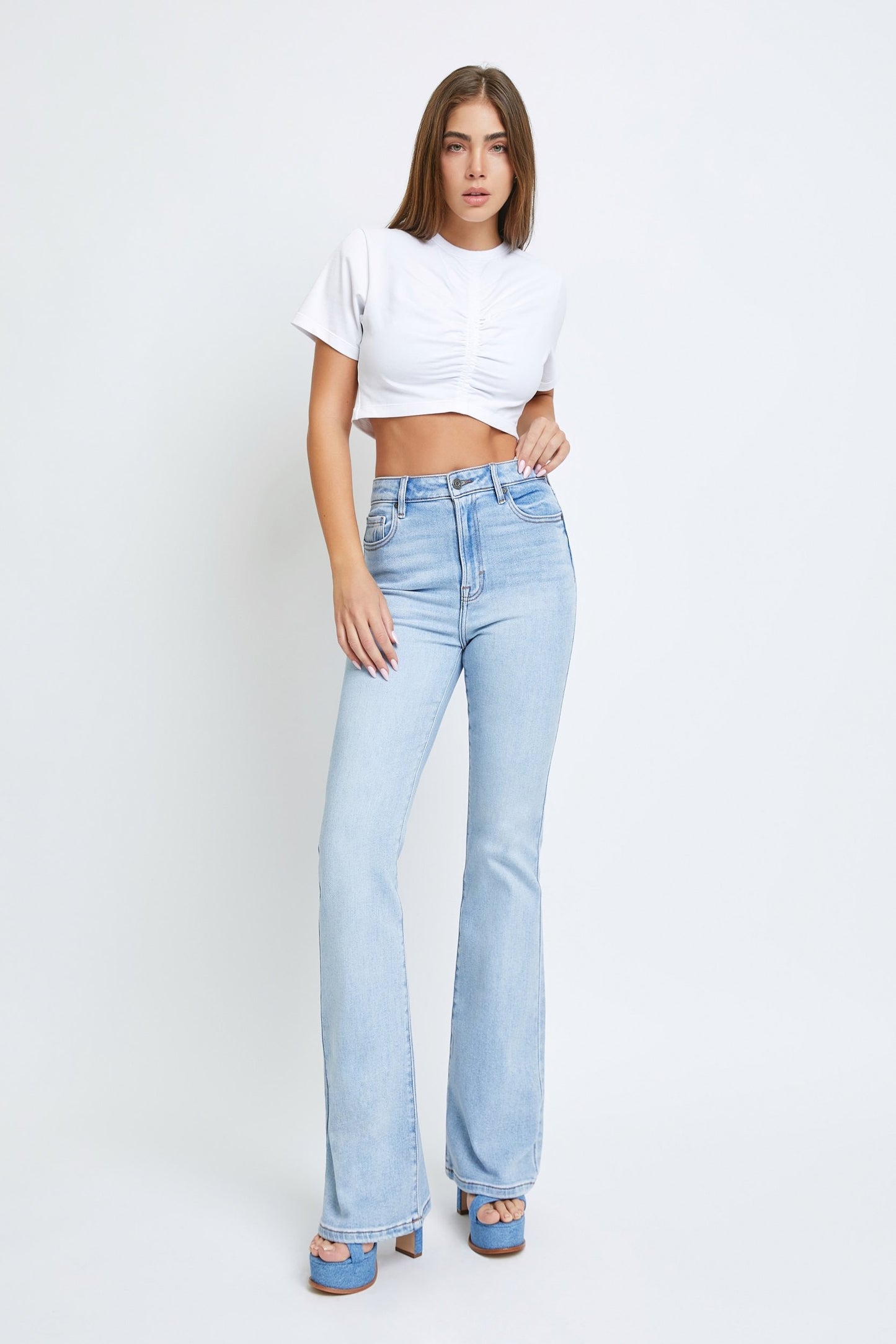 HIGH RISE FLARE JEANS