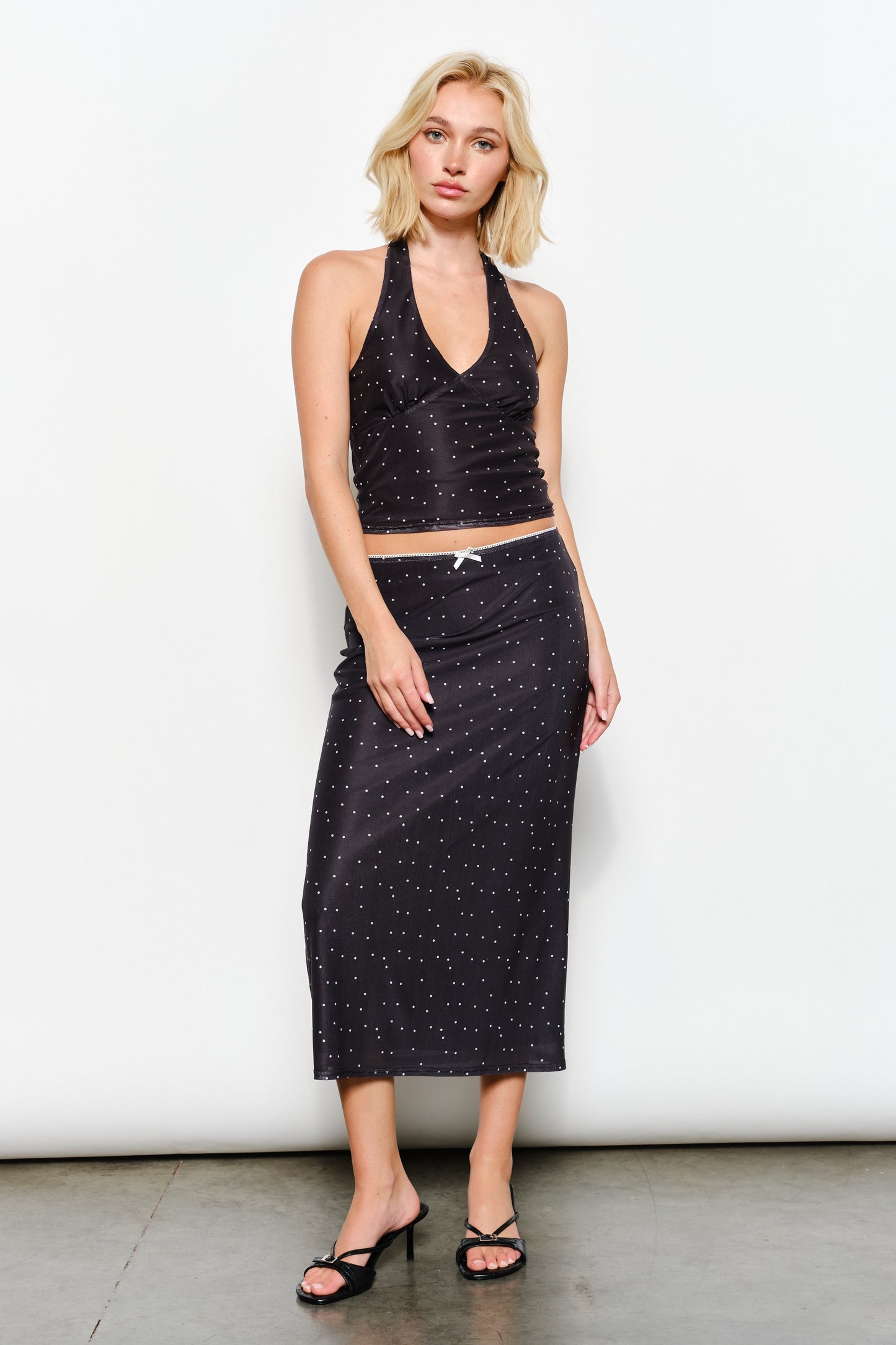 POLKA DOT MESH SKIRT