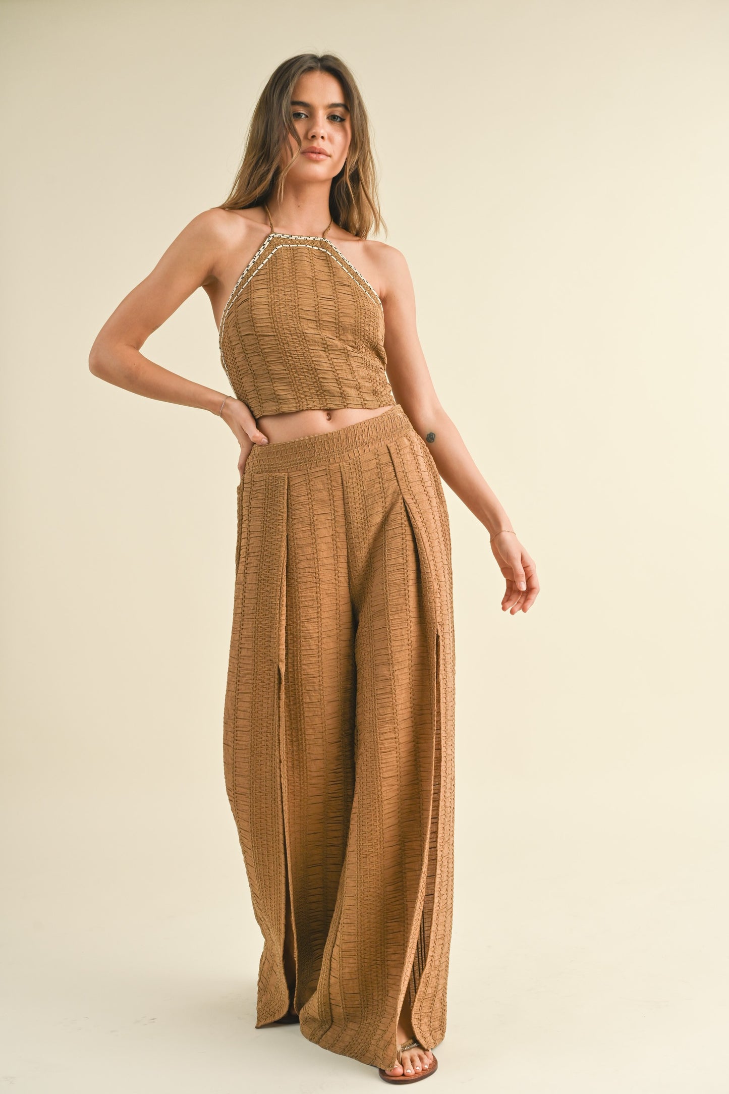 SPLIT DETAIL FLOWY PANT