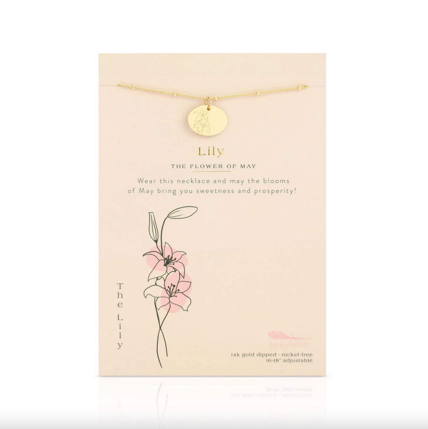 BIRTH MONTH FLOWER NECKLACE