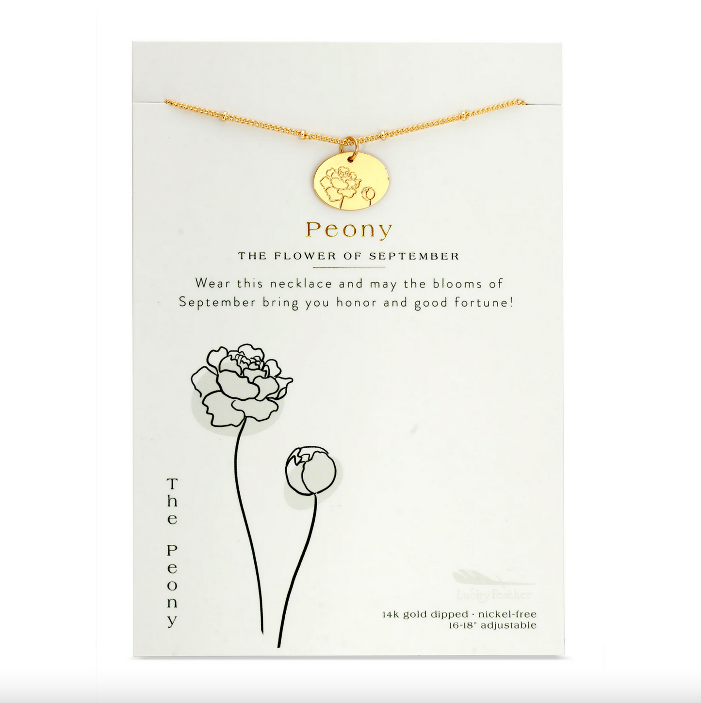 BIRTH MONTH FLOWER NECKLACE