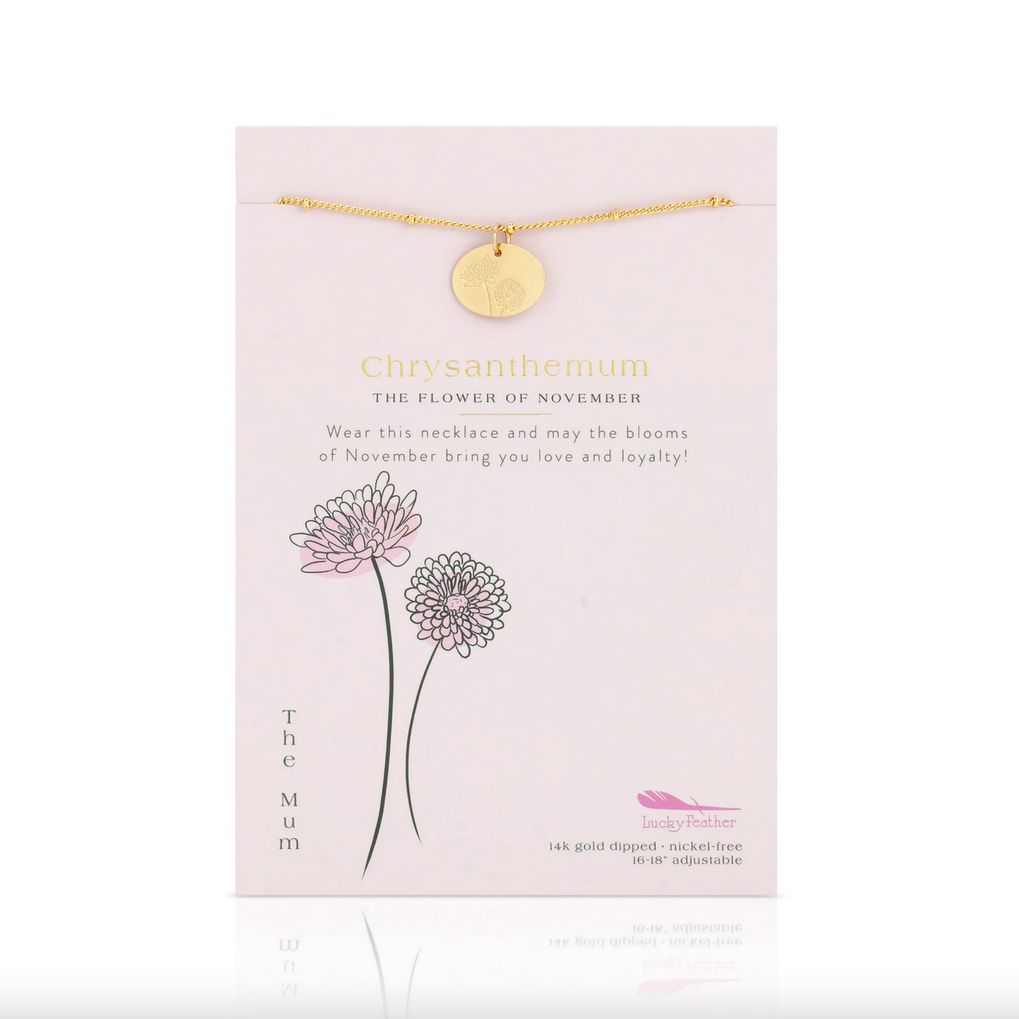 BIRTH MONTH FLOWER NECKLACE