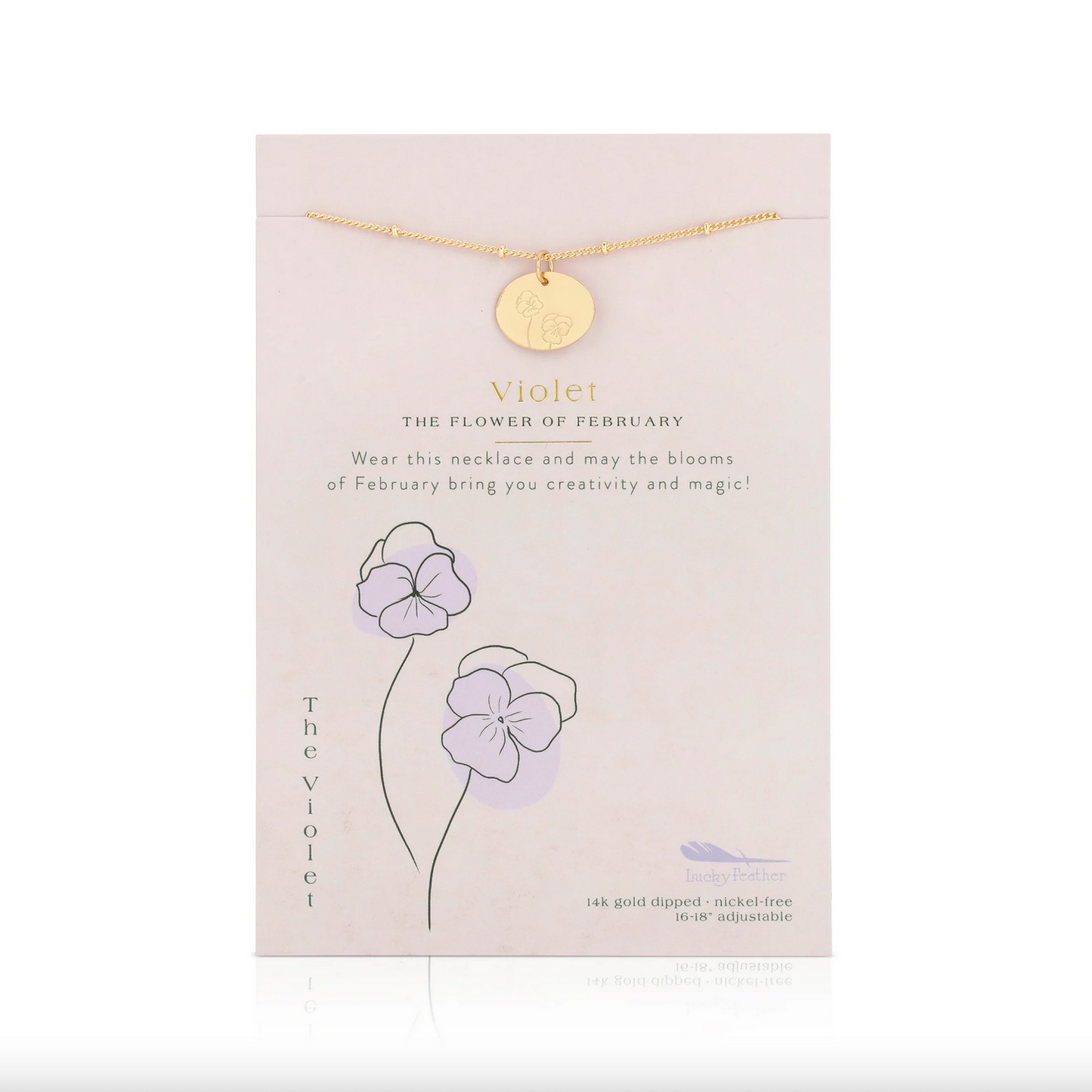 BIRTH MONTH FLOWER NECKLACE