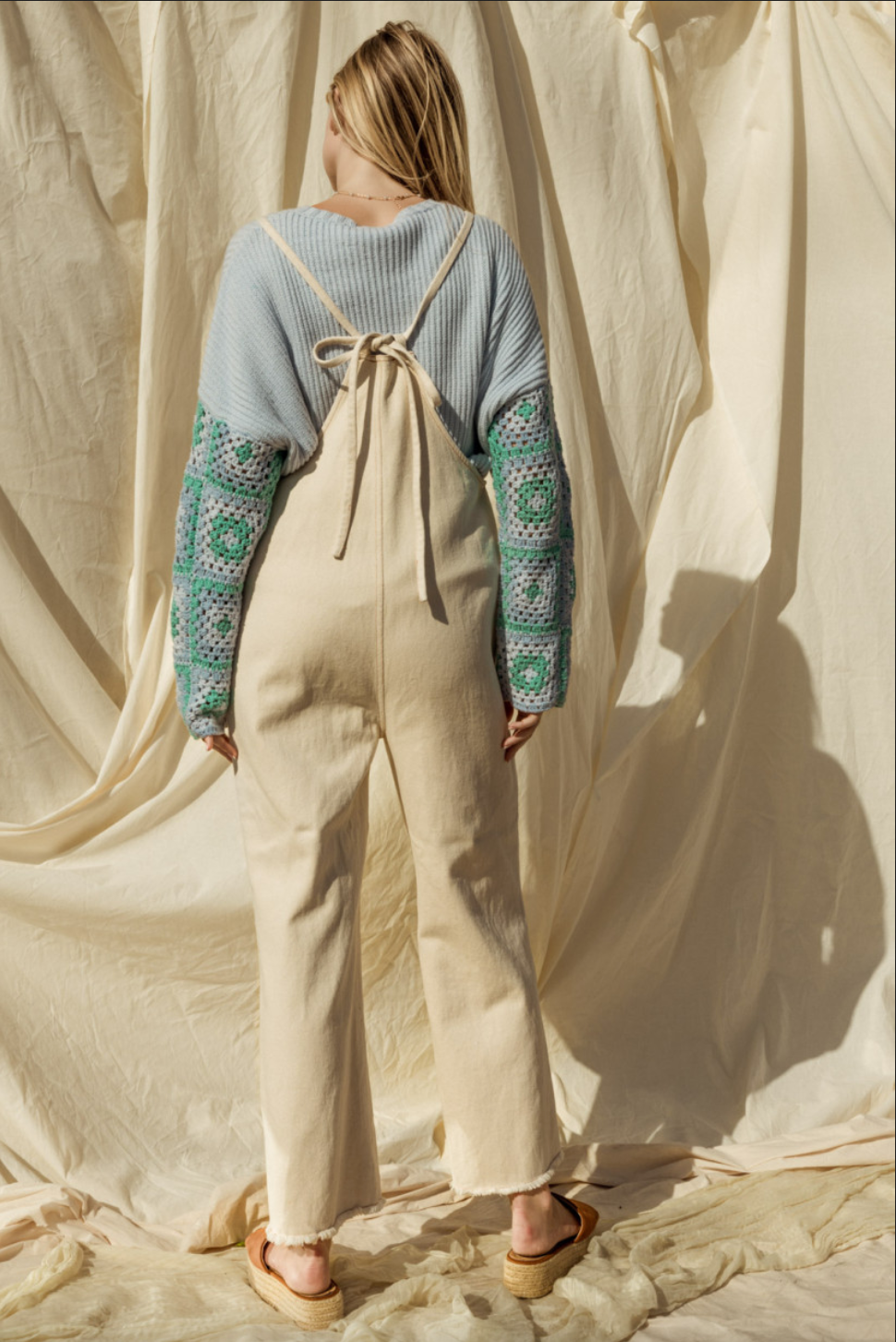 KHAKI DENIM OVERALL