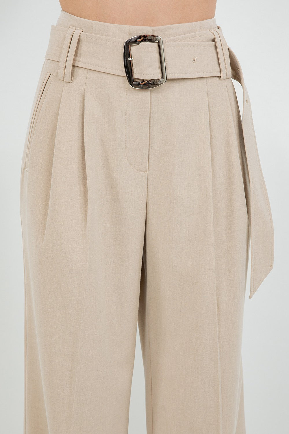 STRAIGHT LEG BELTED TROUSER