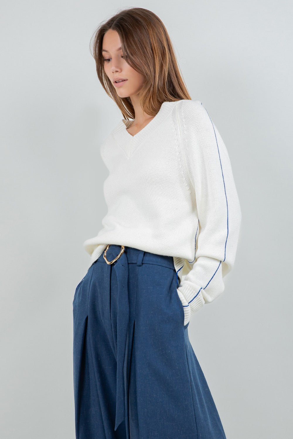 WOVEN PLEAT TROUSERS