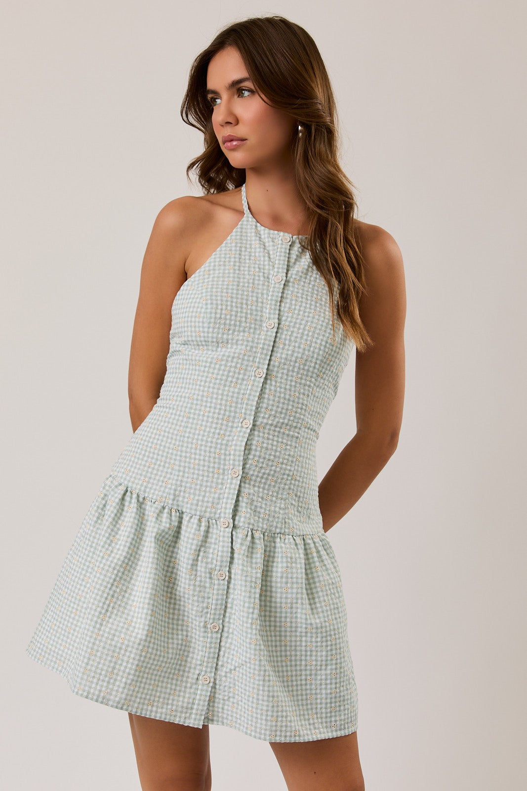 chicago mini dress Chicago Silk Mini Dress in Pastel Fields