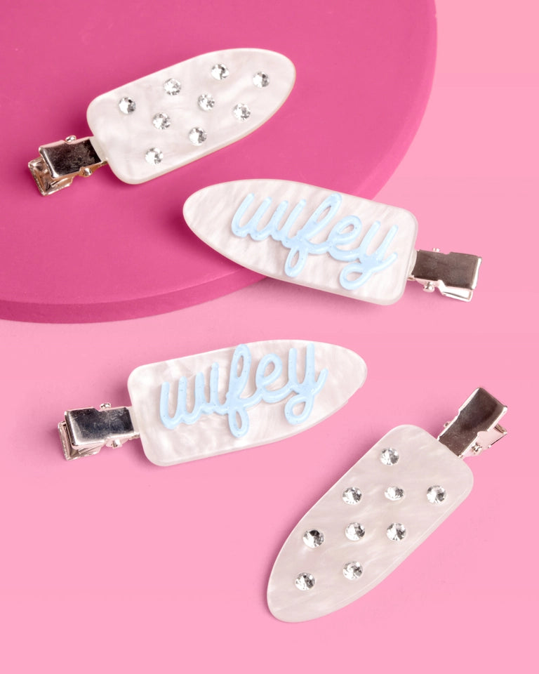 'WIFEY' HAIR CLIPS