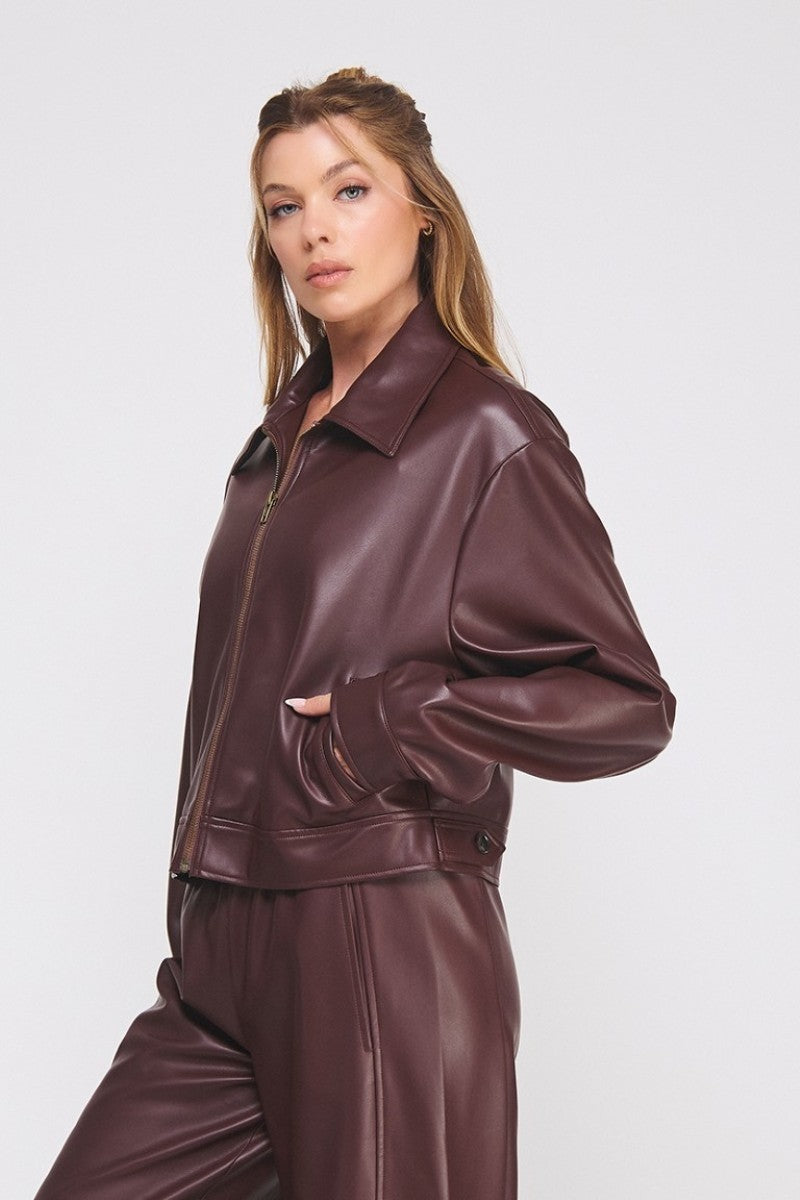 SOFT PLEATHER JACKET