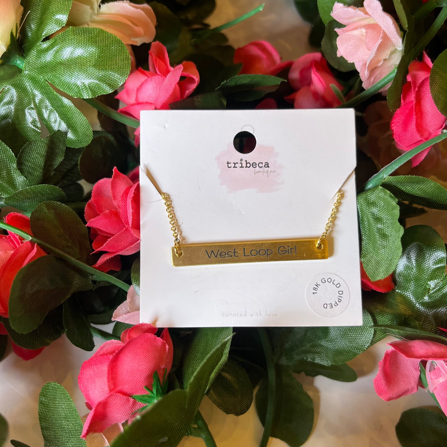 WEST LOOP GIRL BAR NECKLACE