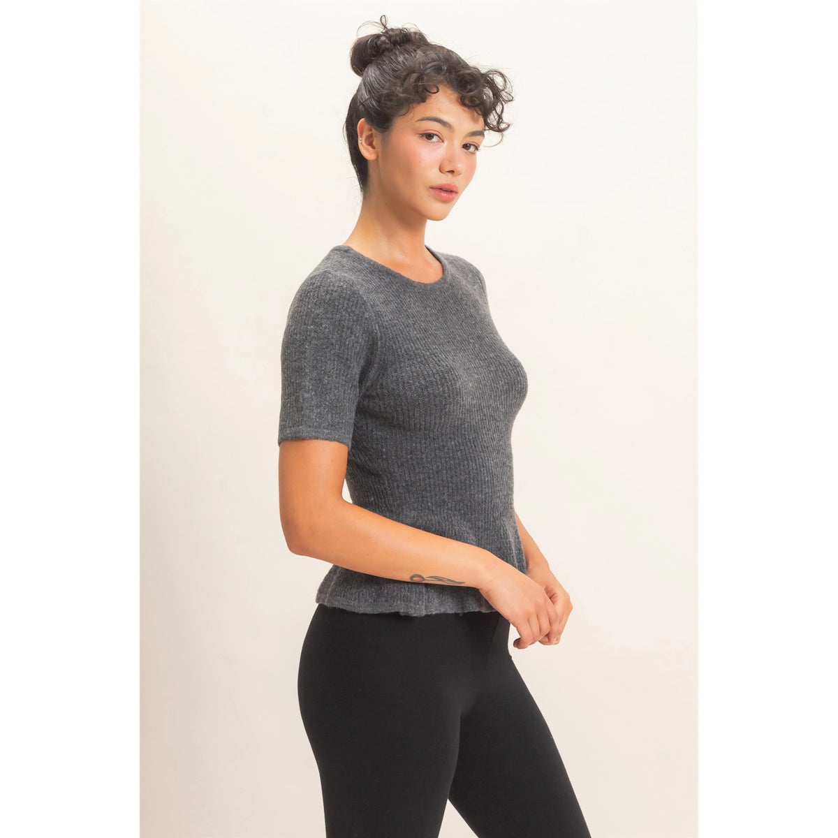 PEPLUM KNIT TOP