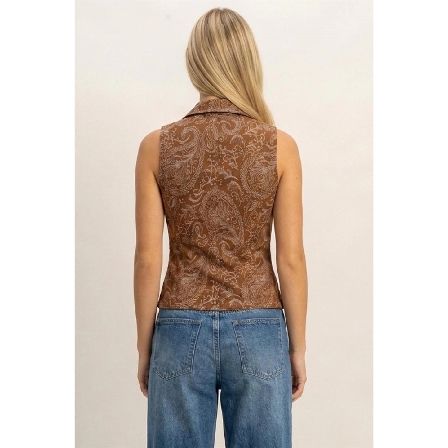 PAISLEY LACE UP VEST