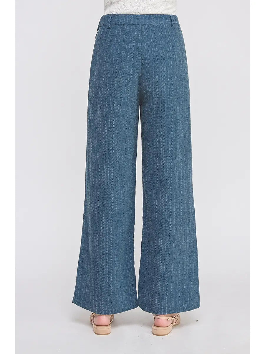 DENIM TWILL BELT TROUSER