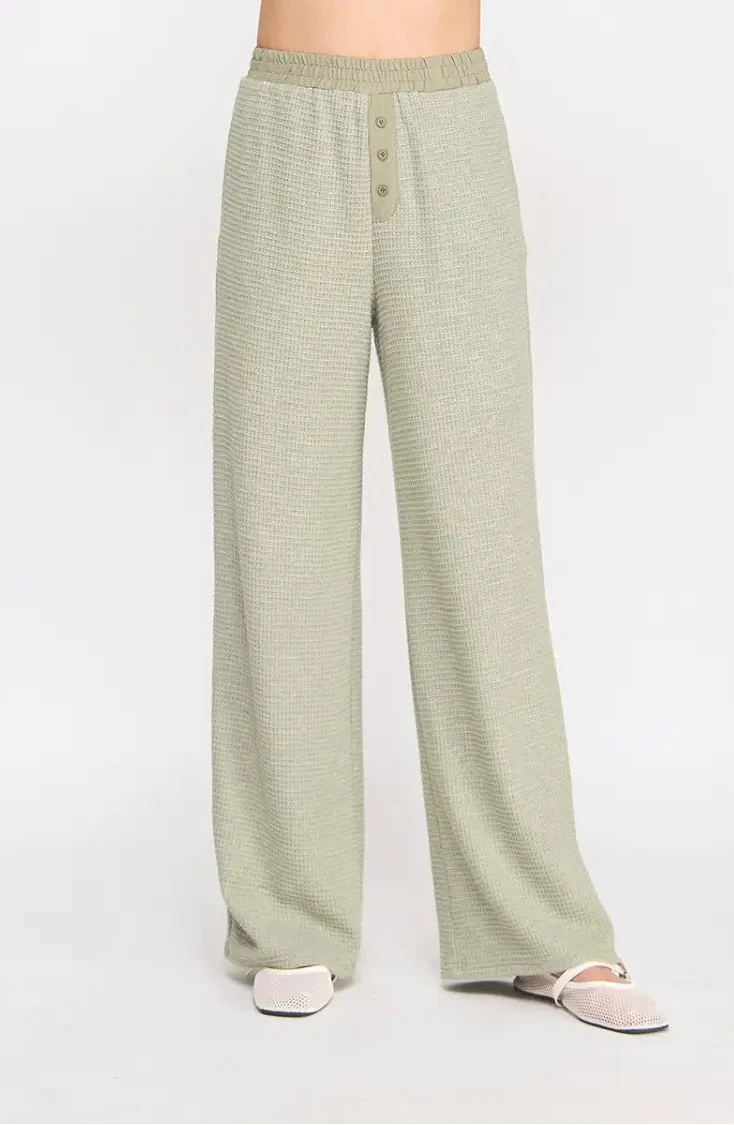 WAFFLE KNIT CONTRAST PANT