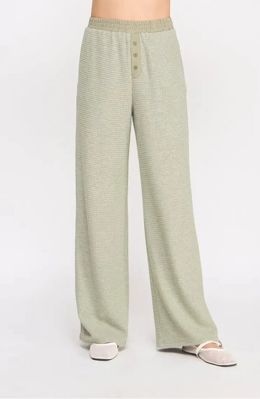 WAFFLE KNIT CONTRAST PANT