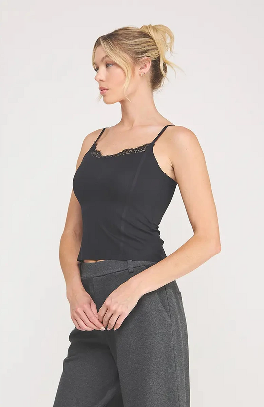 EYELASH LACE TRIM BRALETTE O/S