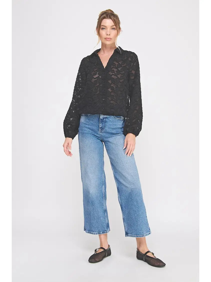 JACQUARD BLOUSE