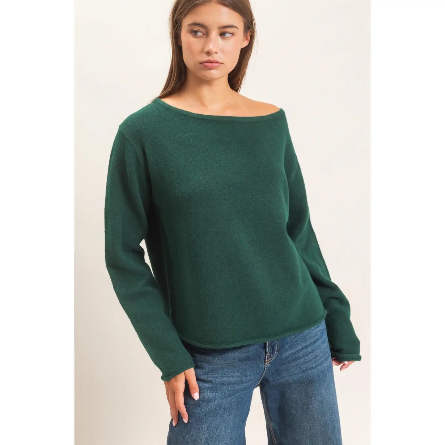 OFF SHOULDER SWEATER