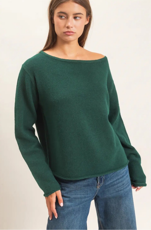 OFF SHOULDER SWEATER