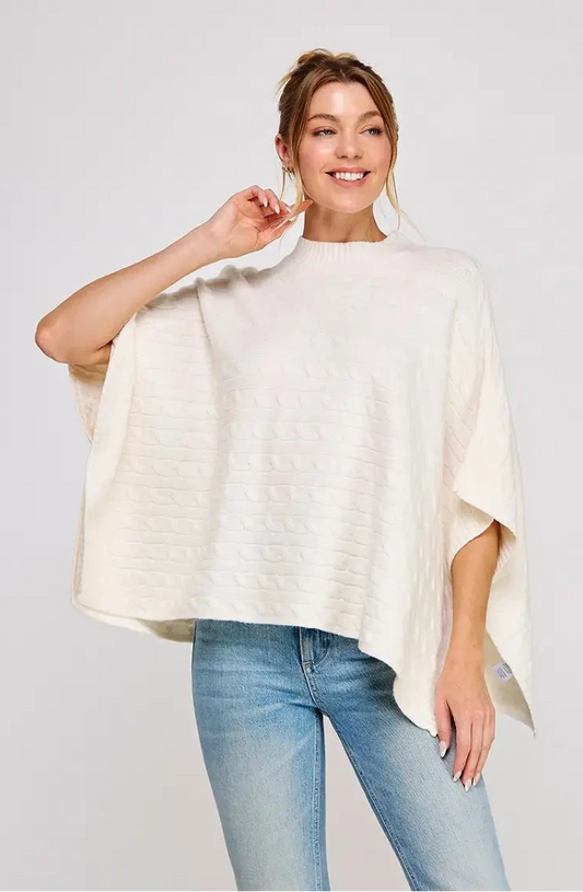 MOCK NECK PONCHO