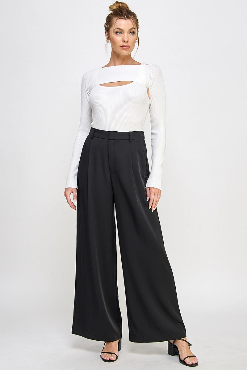 PLEAT TWILL TROUSER