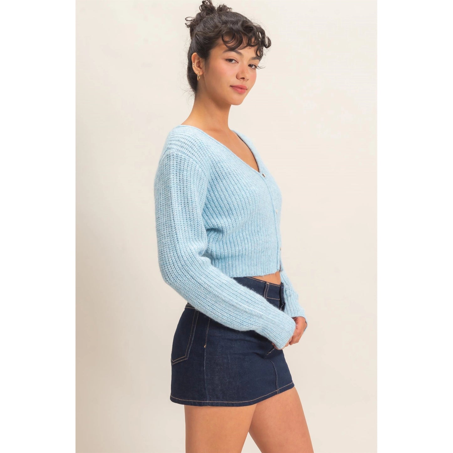VNECK RIBBED CARDY
