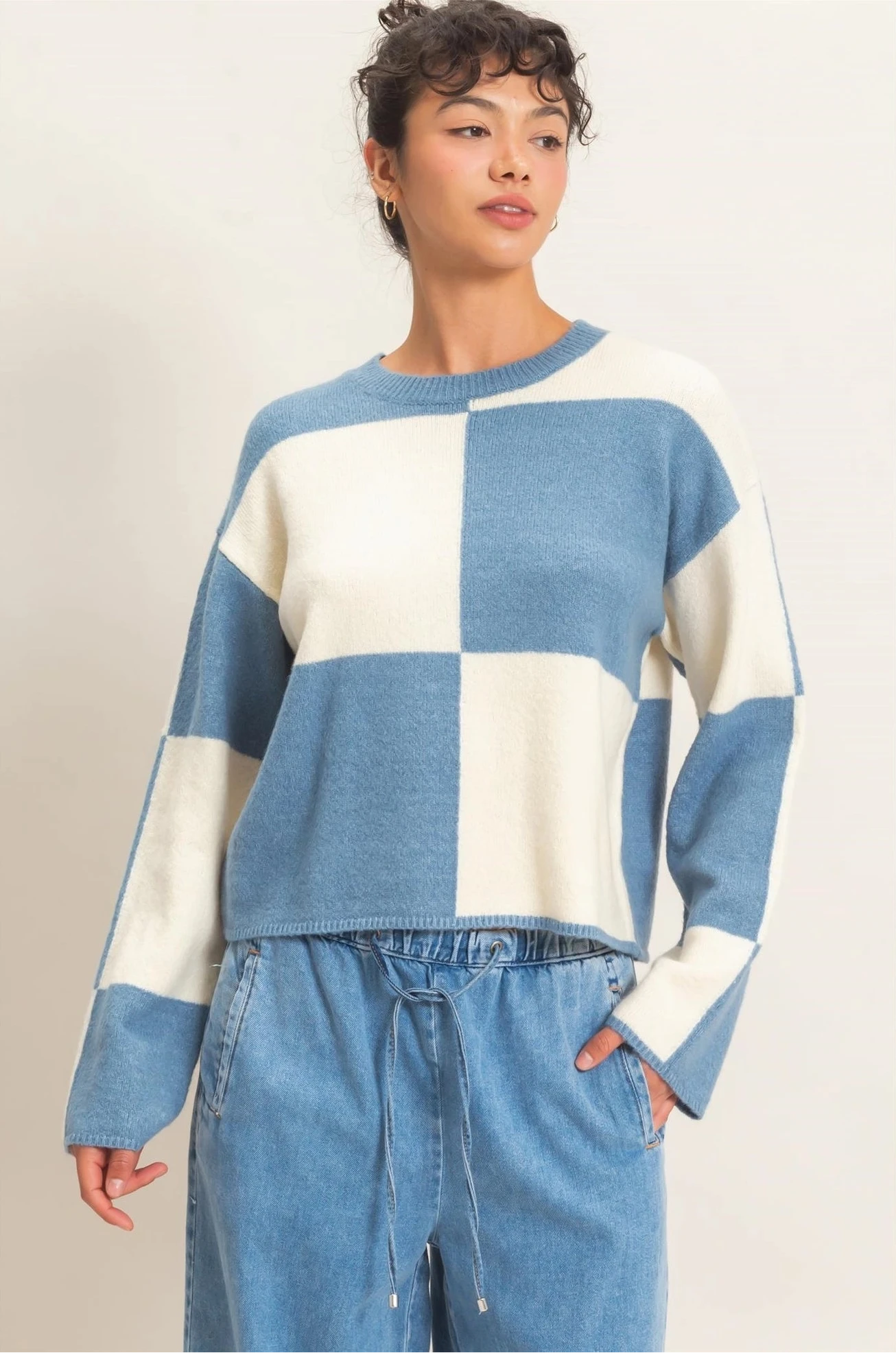 CHECKERED SWEATER