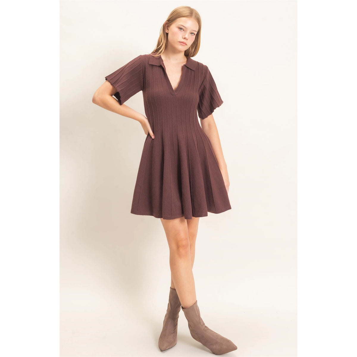 RIBBED DRESS