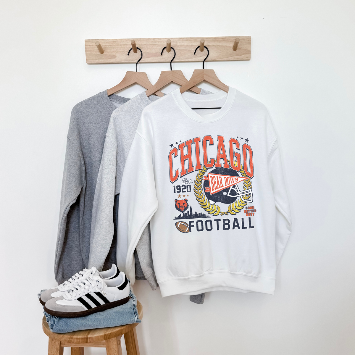 VINTAGE CHICAGO FOOTBALL CREWNECK