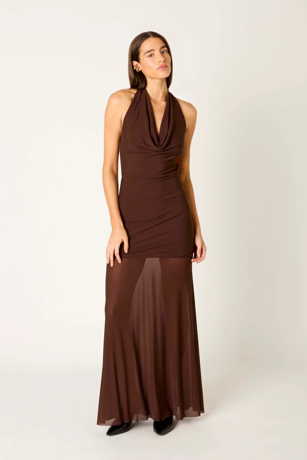 HALTER FLOWY DRESS