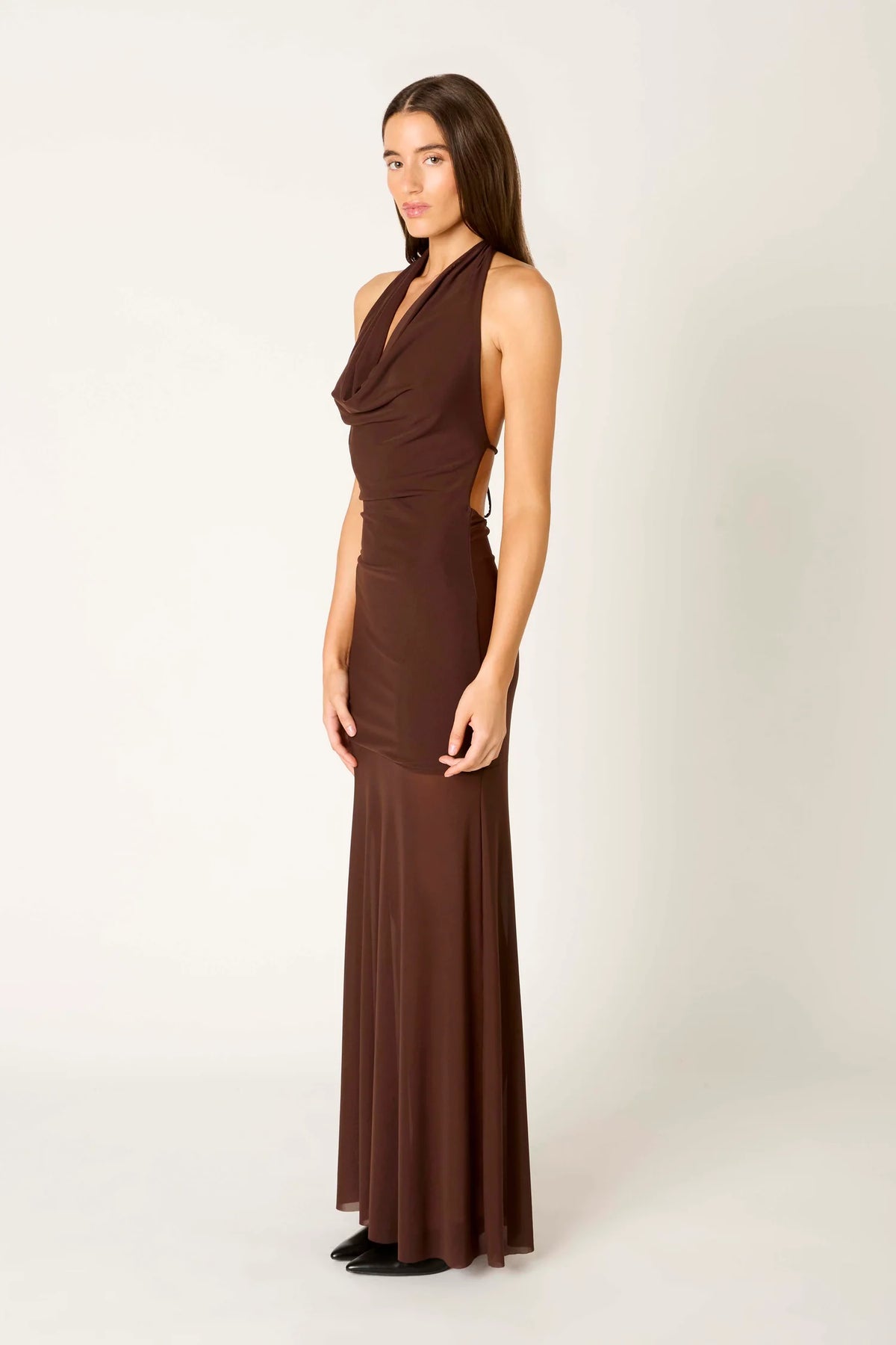 HALTER FLOWY DRESS