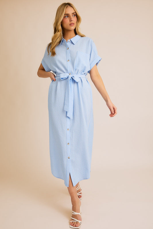 BELTED SHIRT DRESS