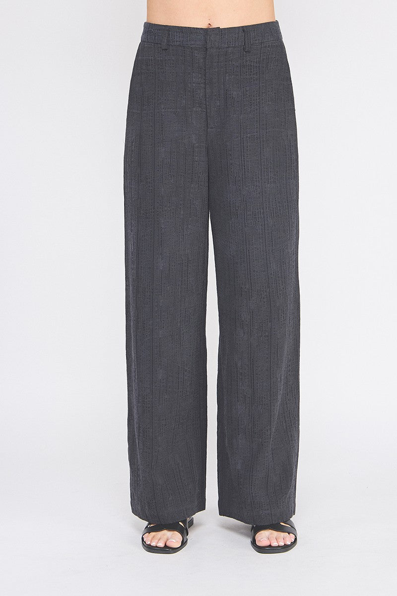 TEXTURED WIDE LEG PANT