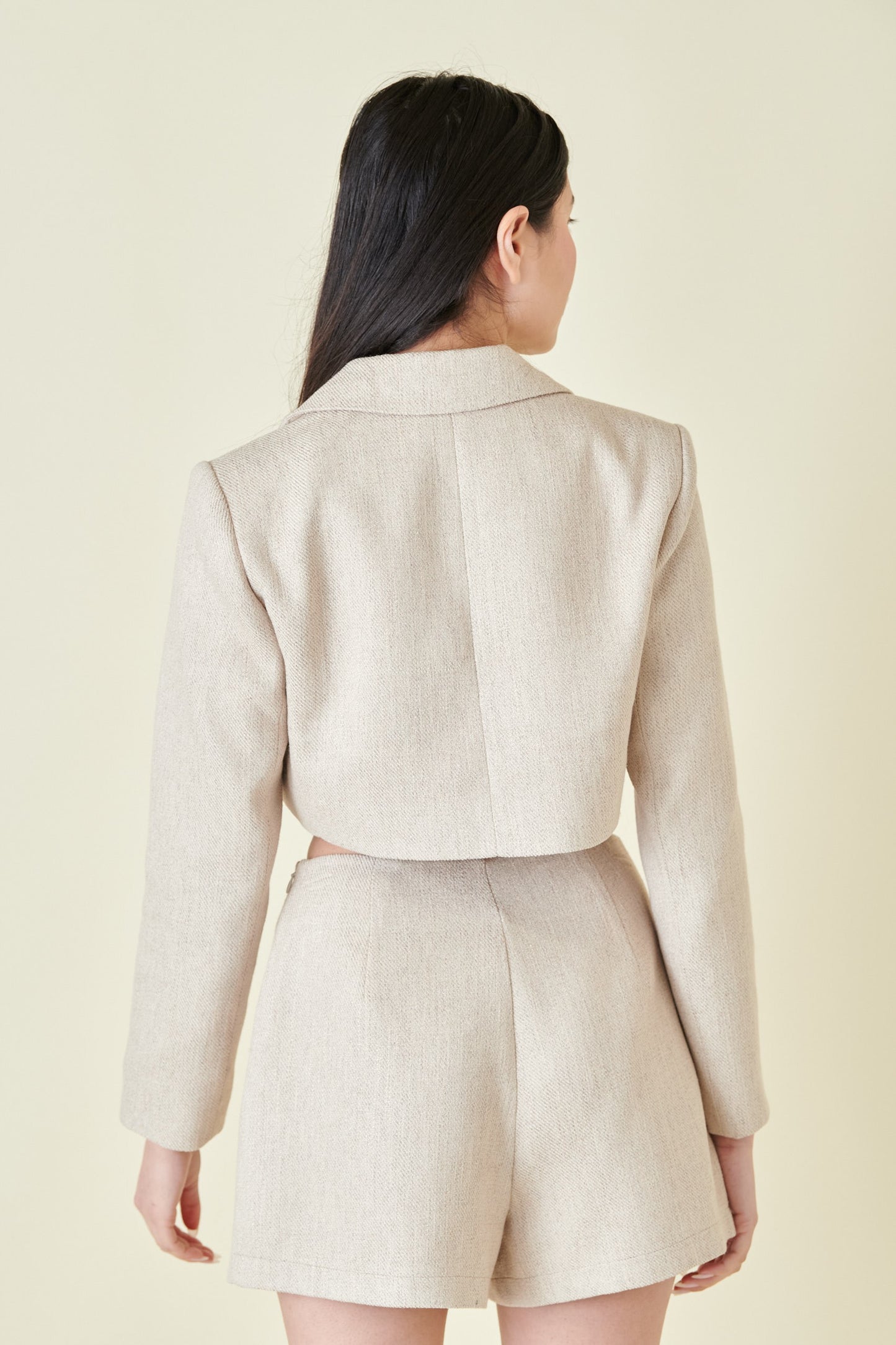 CROPPED LINEN BLAZER