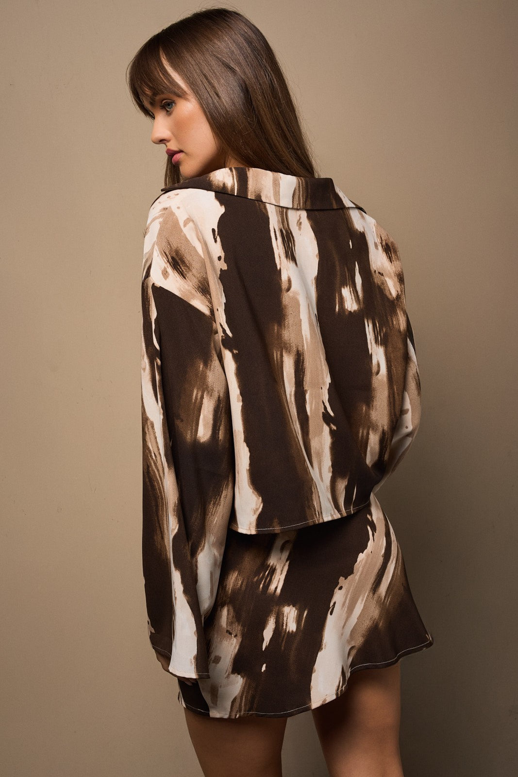 ABSTRACT PRINT MINI SKIRT