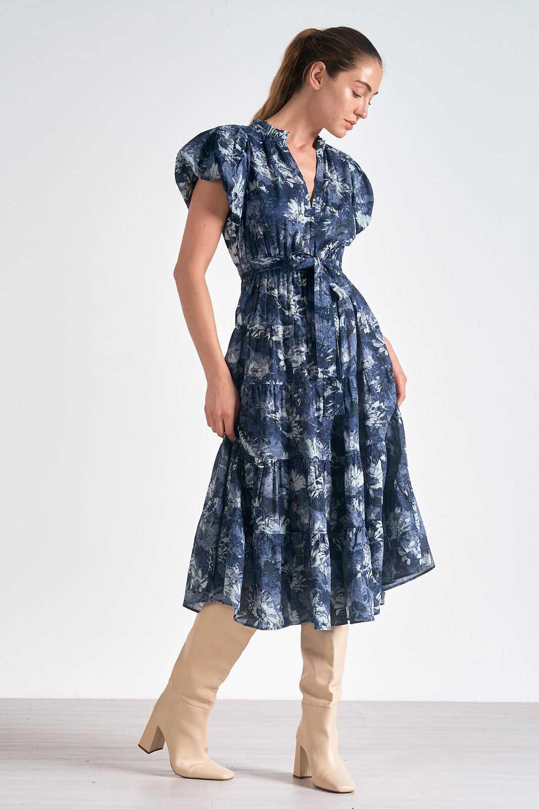 PUFF SLEEVE DRESS