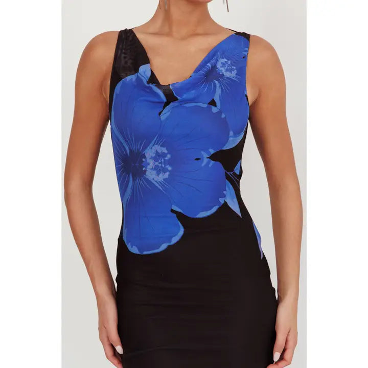 BLUE FLORAL DRESS
