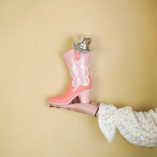 DISCO COWBOY BOOT VASE