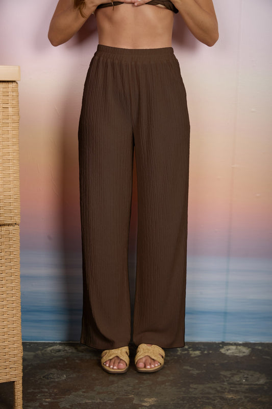 TEXTURED HIGH WAIST PANT