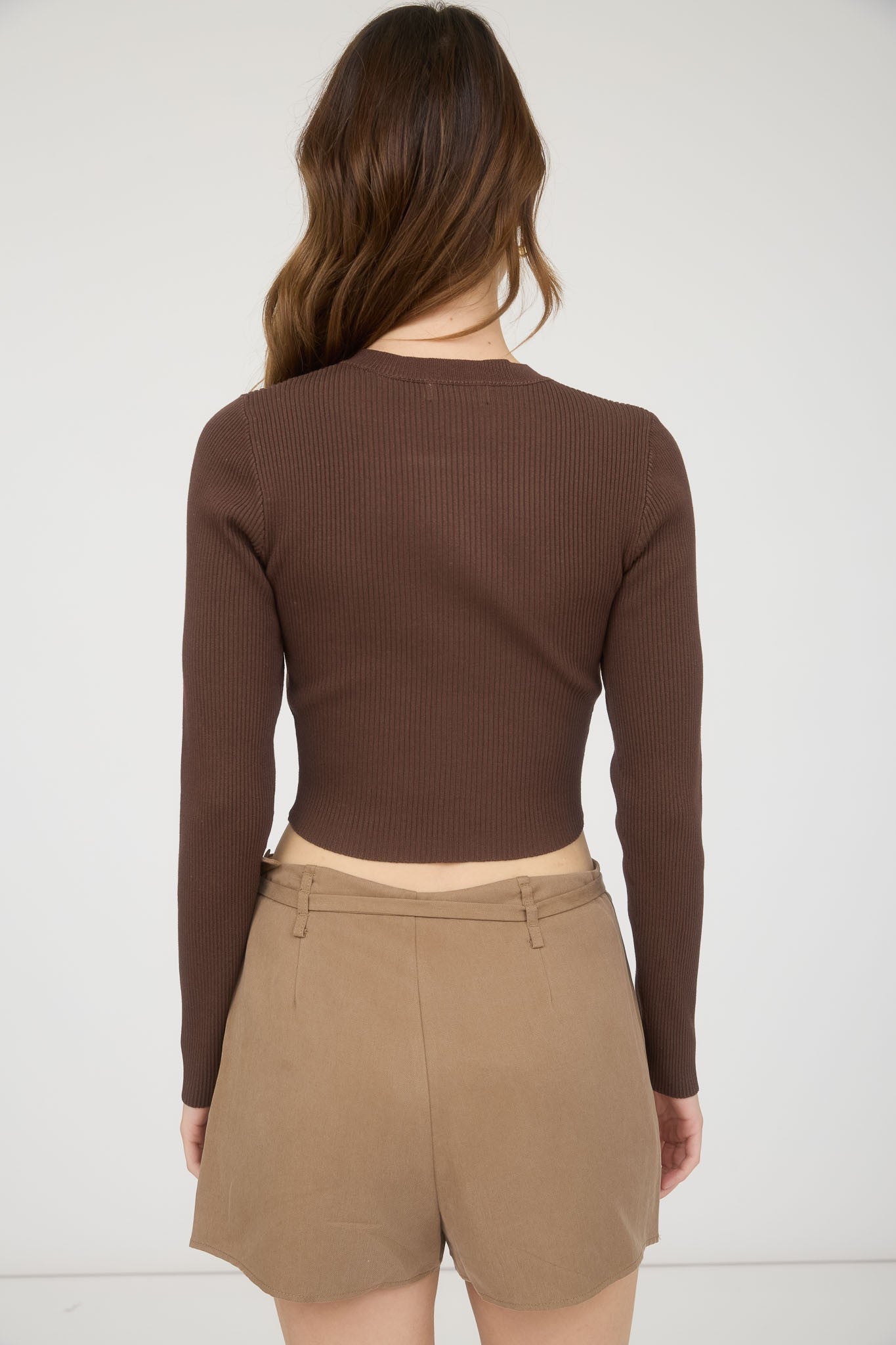 CROPPED BUTTON CARDIGAN