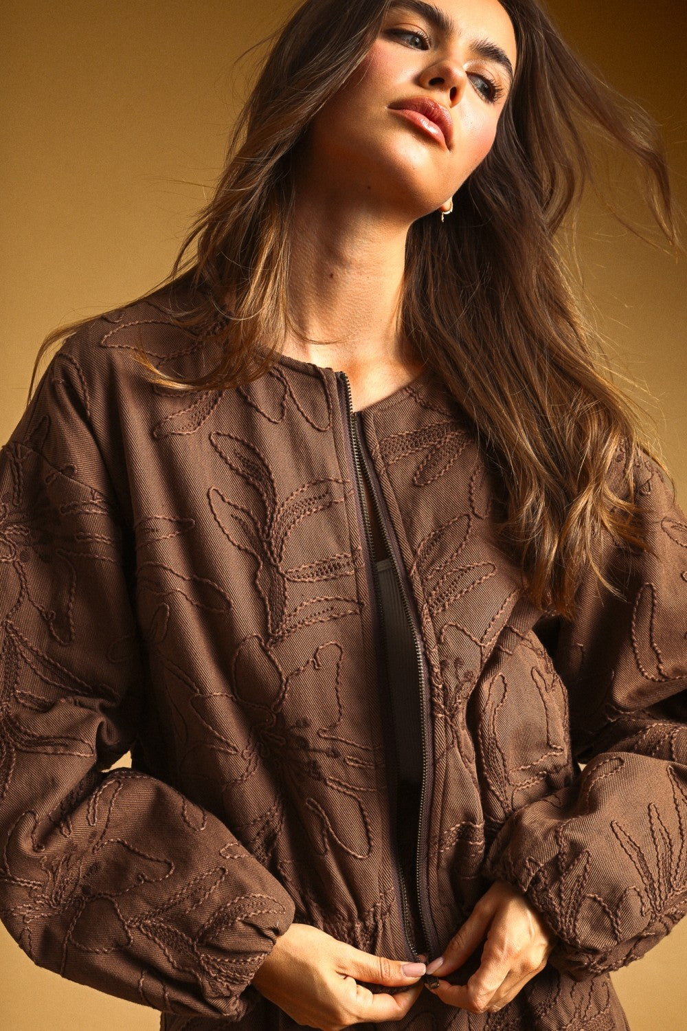 FLORAL JACQUARD JACKET
