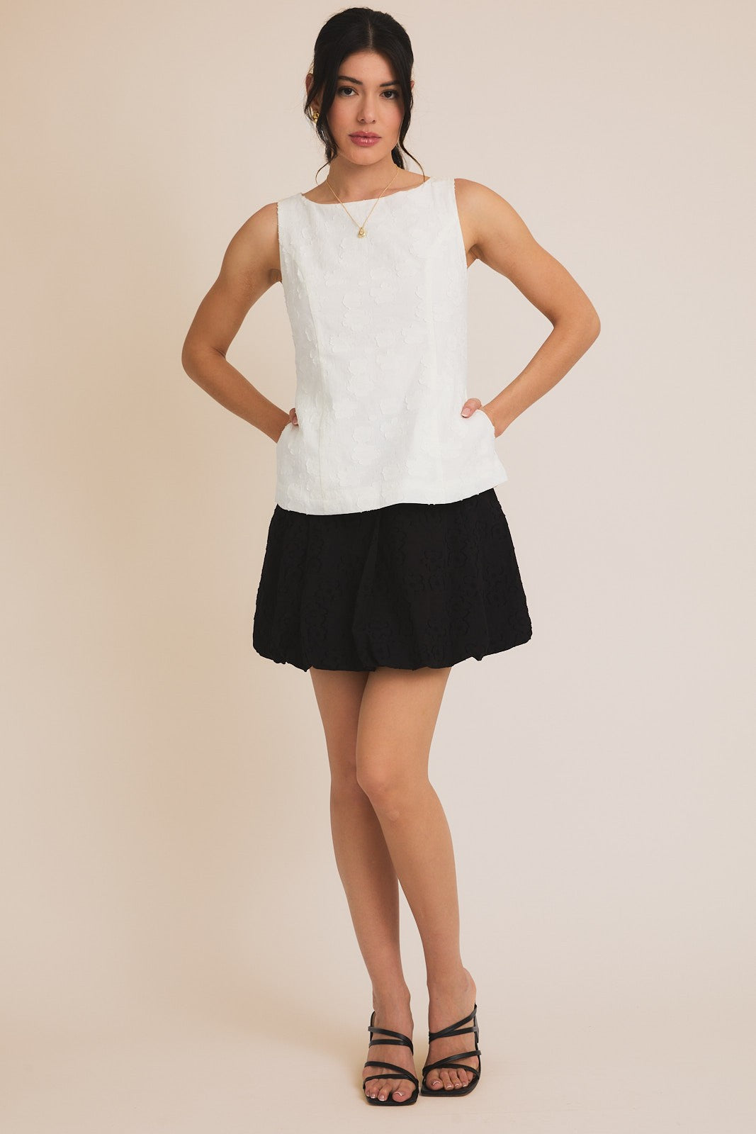 BUBBLE HEM SKIRT