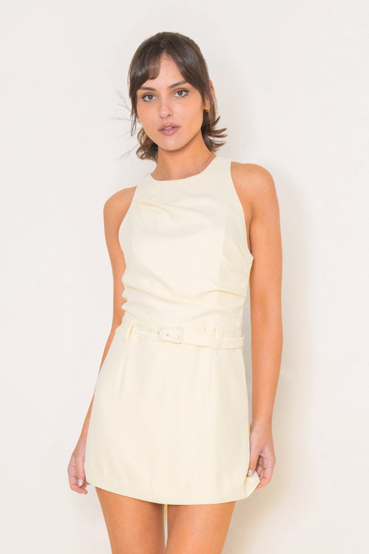 BELTED MINI DRESS